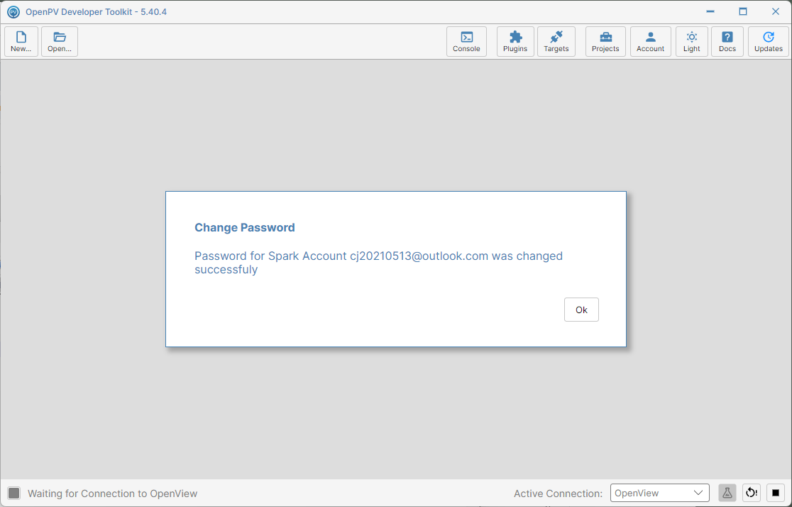 Password changed successfully