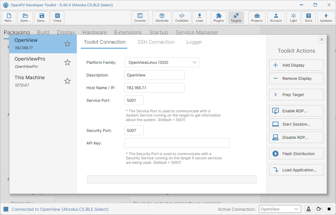 Verifying the platform and IP address before flashing