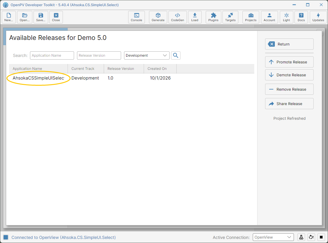 AhsokaCSSimpleUISelect listed on the Development track