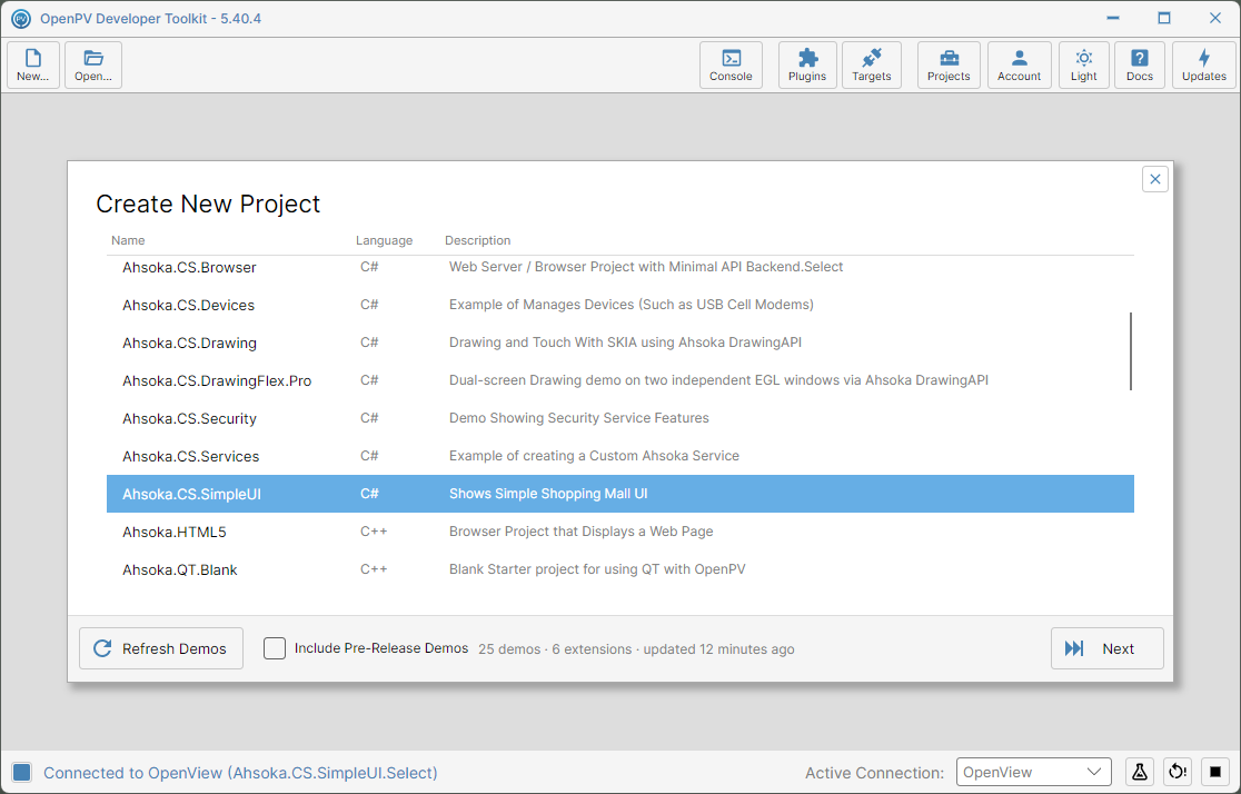 Ahsoka.CS.SimpleUI selected, in the Core group