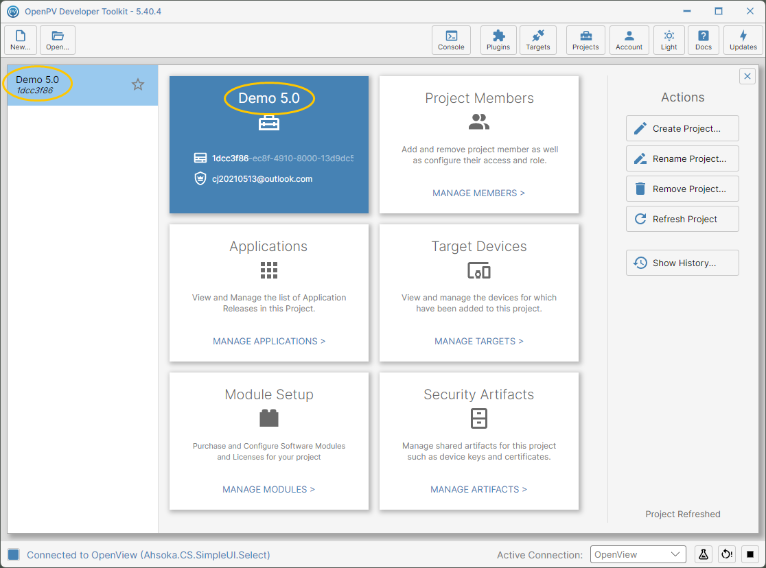 The project renamed to Demo 5.0