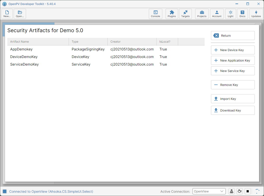DeviceDemoKey now showing IsLocal? True