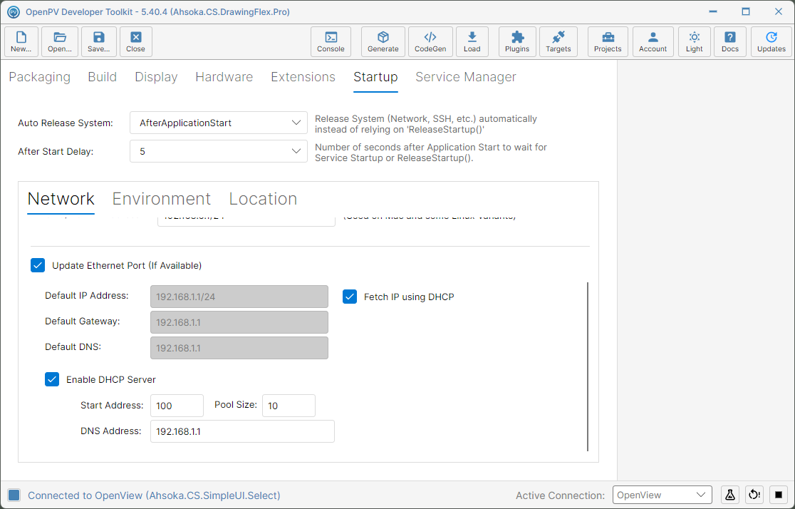 Fetch IP using DHCP ticked