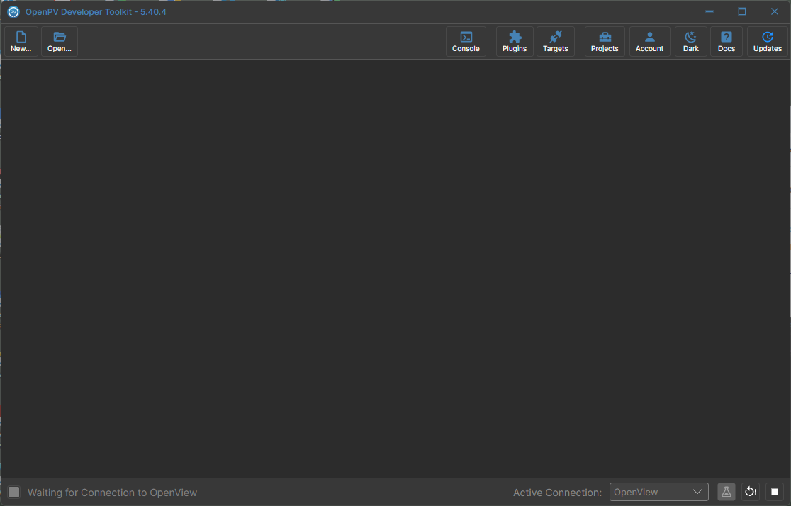 The whole app in dark mode, right after clicking Light